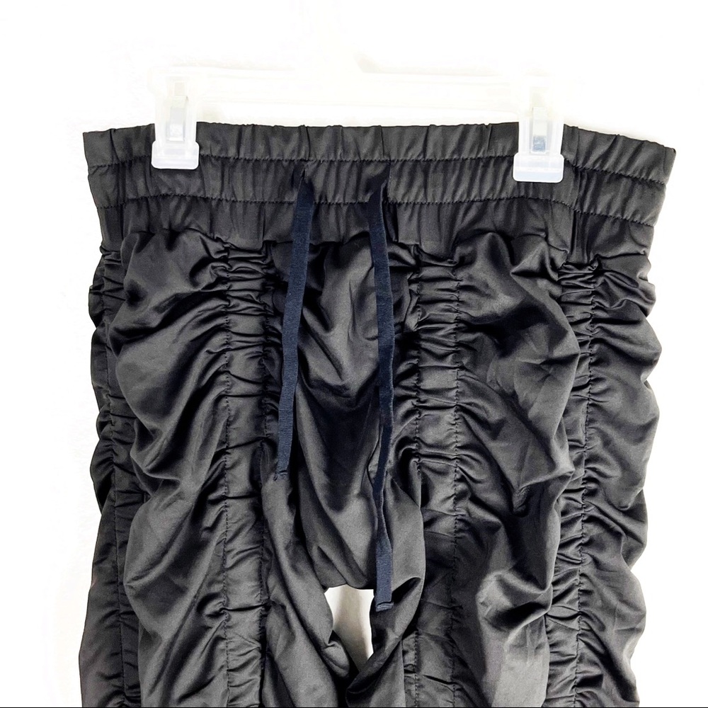 AGOGIE Black Ruched  Wearable Drawstring Waist Compression +40 Leggings Large - Picture 5 of 8